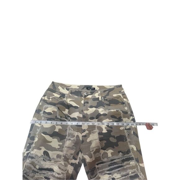 RED FOX WOMEN'S STACKED FRAYED HEAVY TWILL PANTS  (KHAKI CAMO) Sz XL - Picture 5 of 8